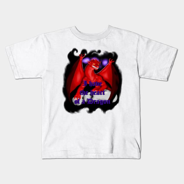 I have the heart of a dragon. Kids T-Shirt by Maximuselektro